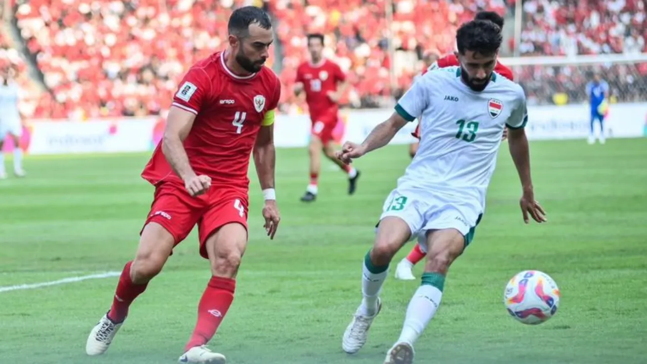 Timnas Indonesia Dipermalukan 0-2 oleh Irak dengan Jordi Amat Dihukum Kartu Merah